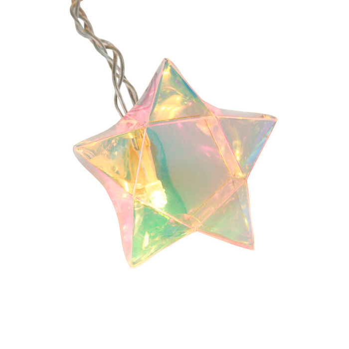 Ljusslinga Stjärnor Hologram 10 LED 2,25 m Stemning